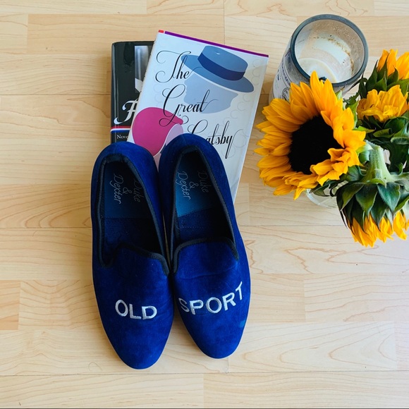duke & dexter Other - Duke & Dexter Blue Velvet Shoes